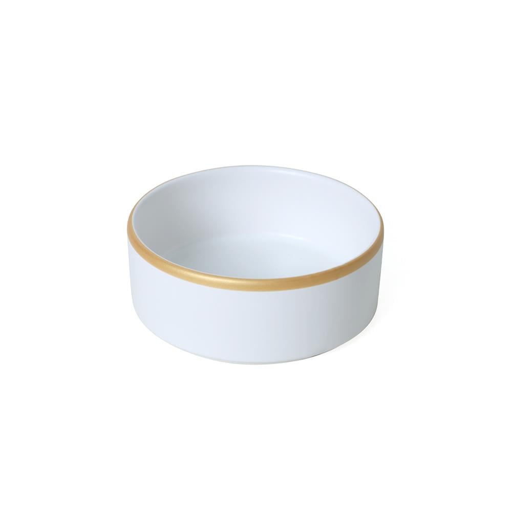 Mat Beyaz Gold Fileli Stackable Yemek / Kahvaltı Takımı 20 Parça 4 Kişilik