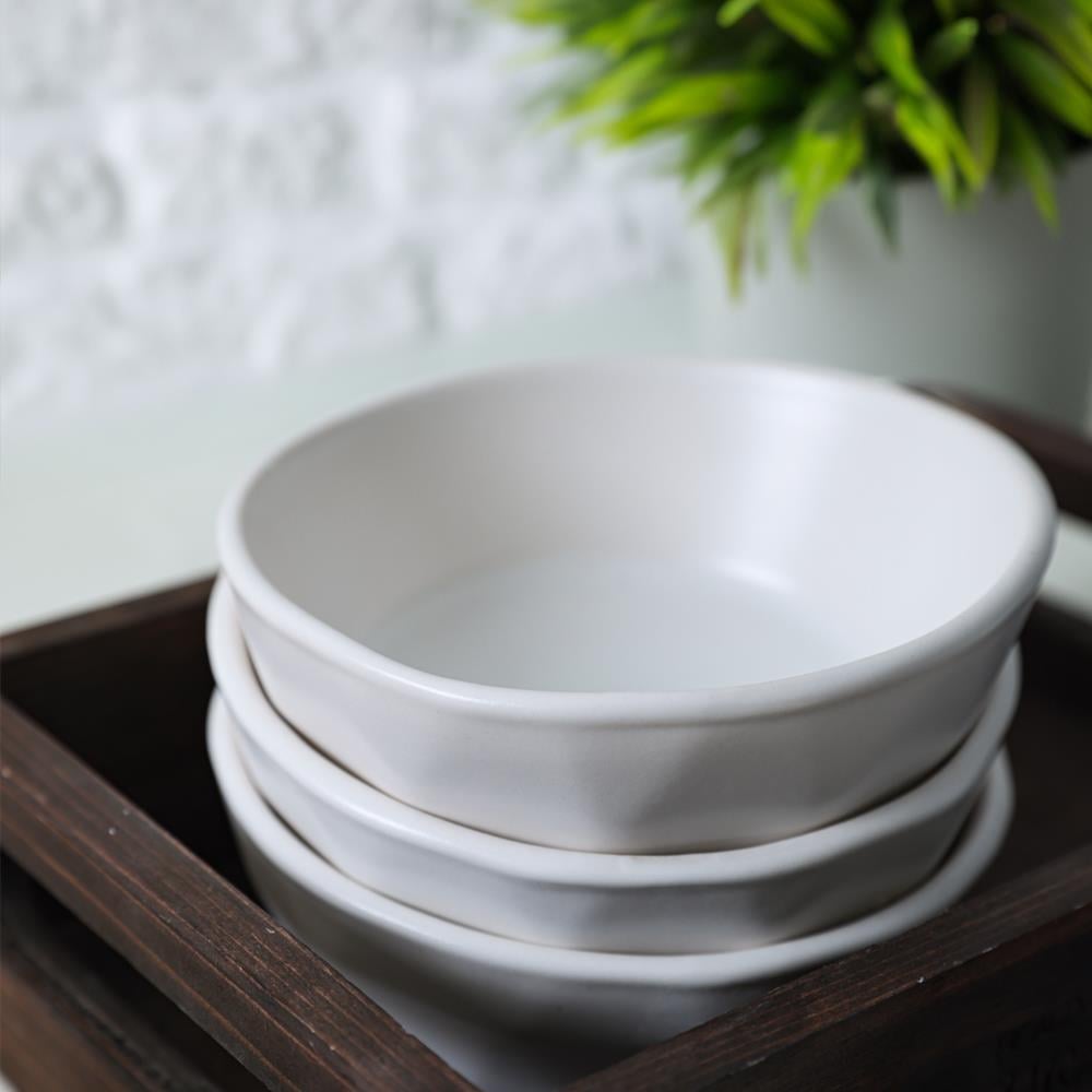 Mat Beyaz Kristal Çerezlik / Sosluk 12 Cm 6 Adet 022