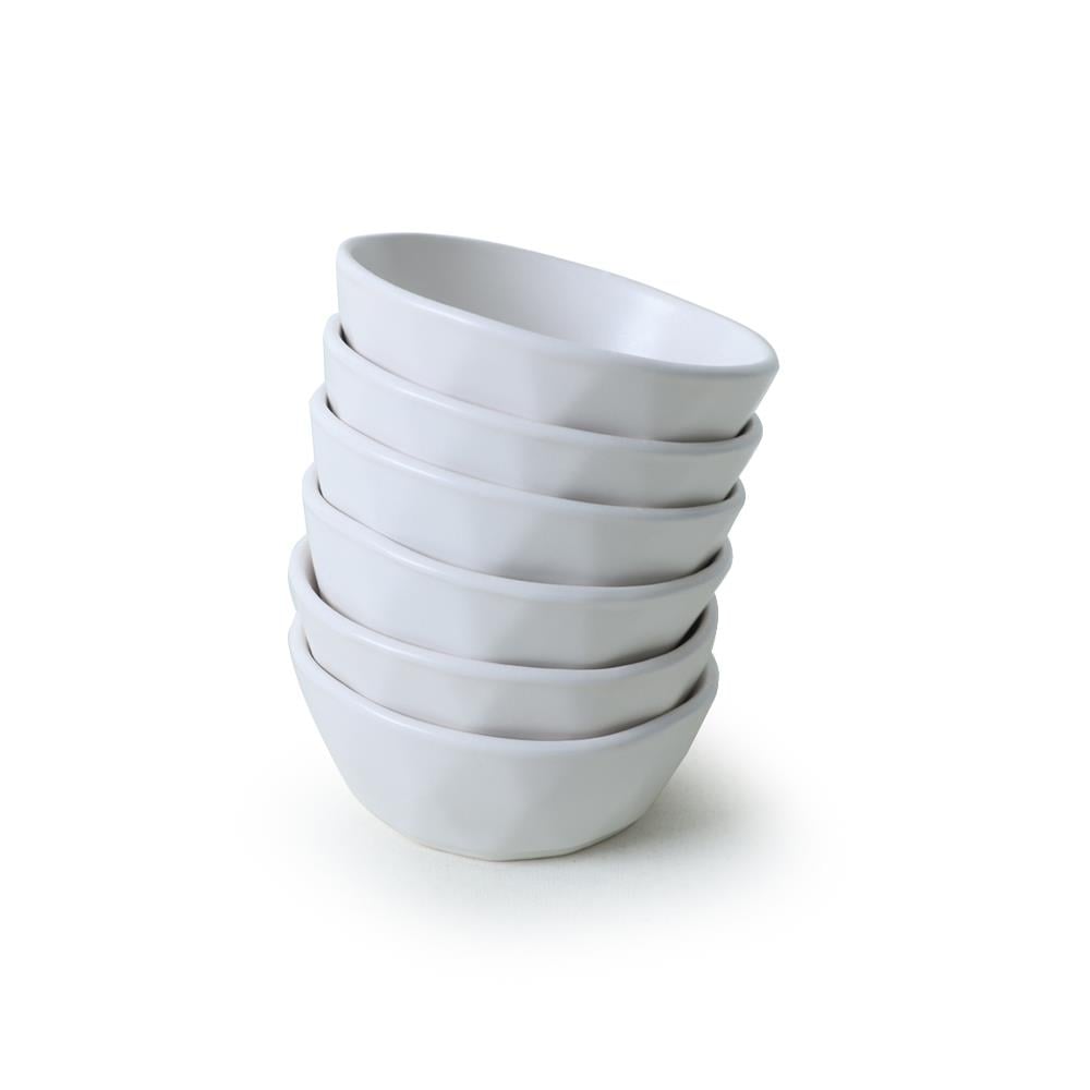 Mat Beyaz Kristal Çerezlik / Sosluk 12 Cm 6 Adet 022