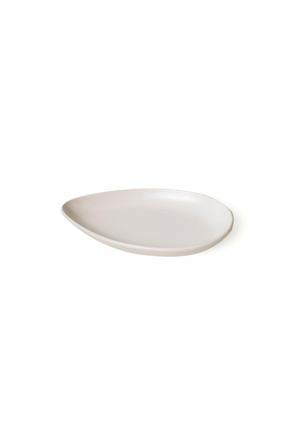 Mat Beyaz Serenity Kayık Tabak 24 Cm 2 Adet 022
