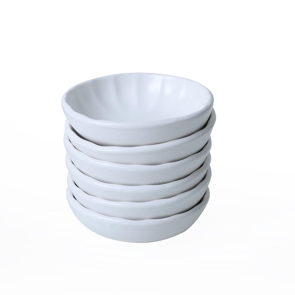 Mat Beyaz Sirius Çerezlik / Sosluk 12 Cm 6 Adet 022