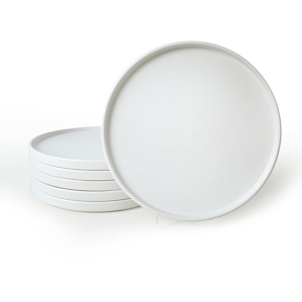 Mat Beyaz Stackable Servis Tabağı 27 Cm 6 Adet 022