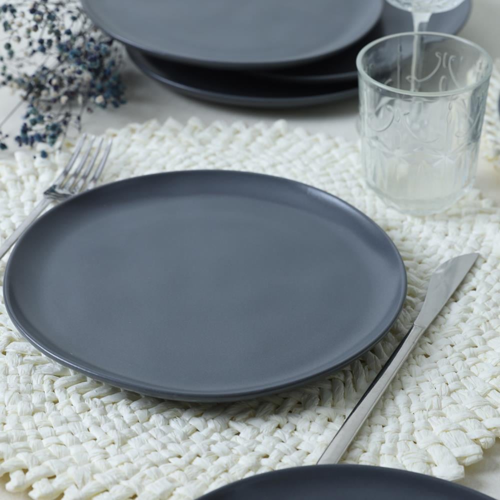 Mat Gri Sardes Pasta Tabağı 22 Cm 6 Adet 959