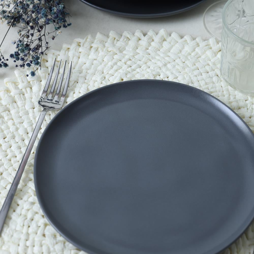 Mat Gri Sardes Pasta Tabağı 22 Cm 6 Adet 959
