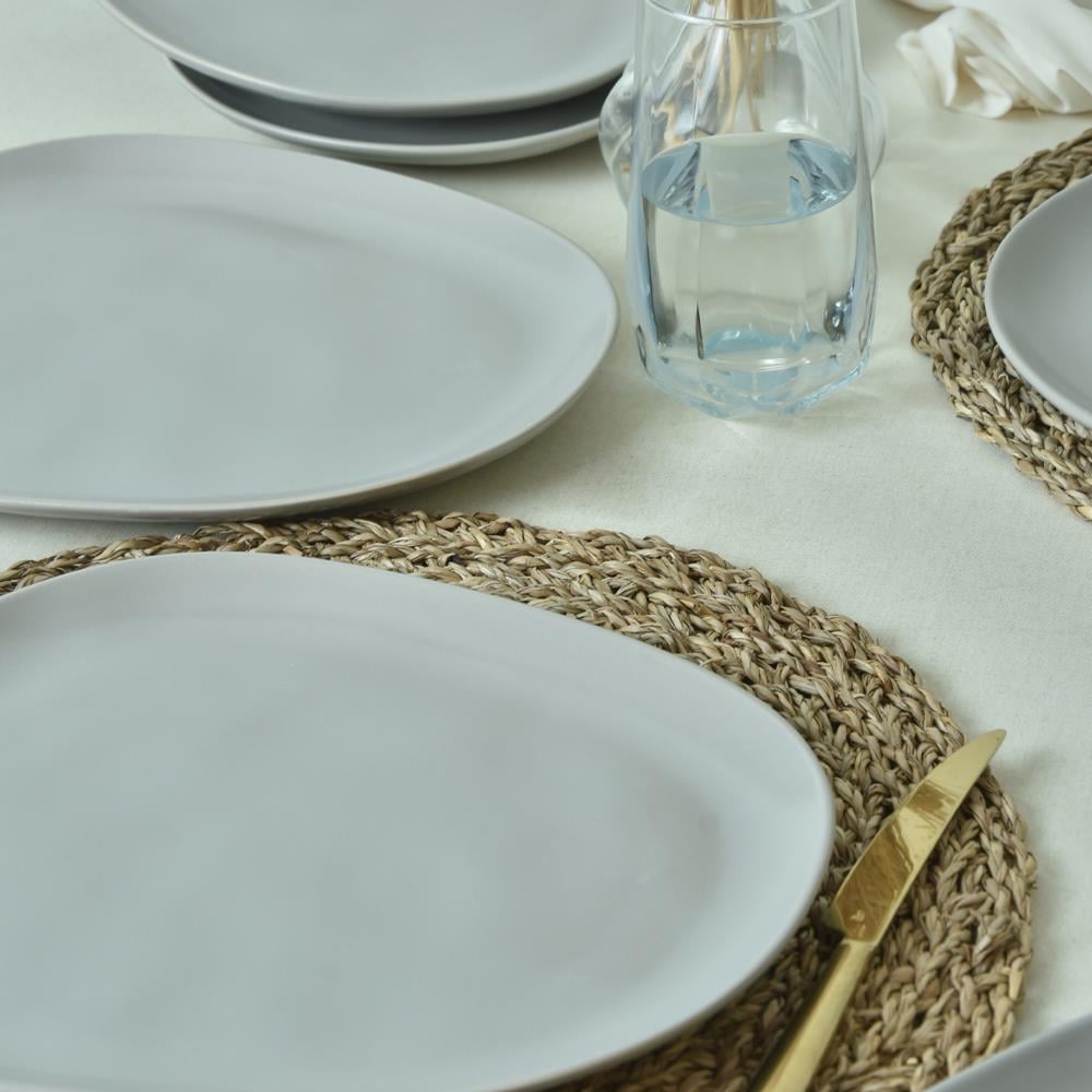 Mat Gri Tetra Servis Tabağı 30 Cm 6 Adet 995