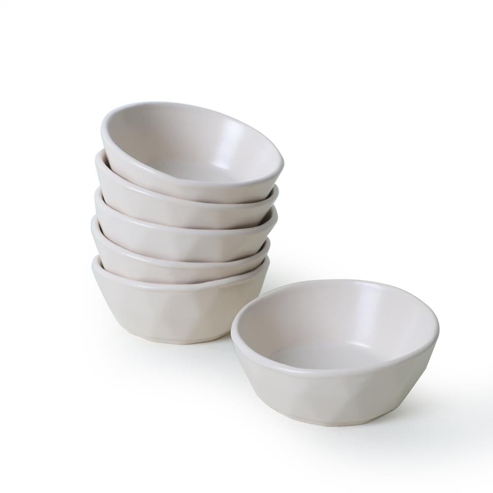 Mat Krem Kristal Çerezlik / Sosluk 12 Cm 6 Adet 950