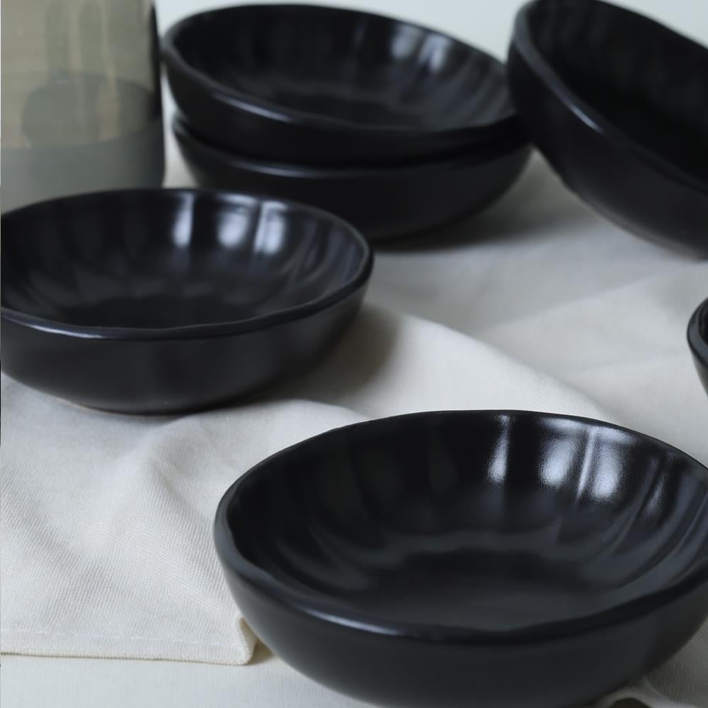 Mat Siyah Sirius Çerezlik / Sosluk 12 Cm 6 Adet 956