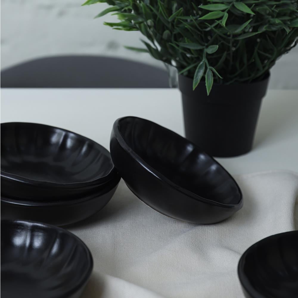 Mat Siyah Sirius Çerezlik / Sosluk 12 Cm 6 Adet 956