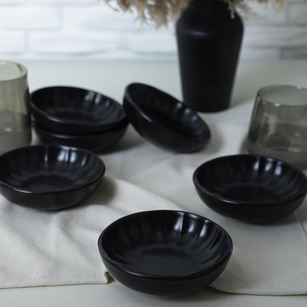 Mat Siyah Sirius Çerezlik / Sosluk 12 Cm 6 Adet 956