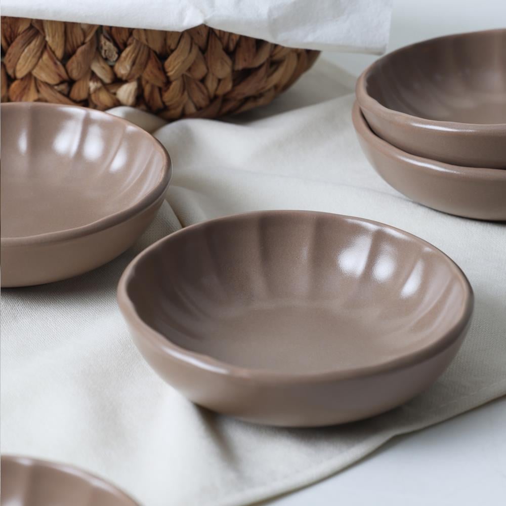 Mat Toprak Taupe Sirius Çerezlik / Sosluk 12 Cm 6 Adet 977