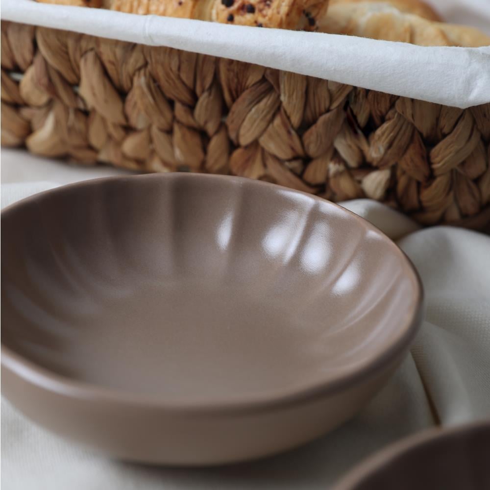 Mat Toprak Taupe Sirius Çerezlik / Sosluk 12 Cm 6 Adet 977