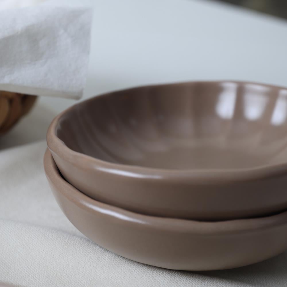 Mat Toprak Taupe Sirius Çerezlik / Sosluk 12 Cm 6 Adet 977