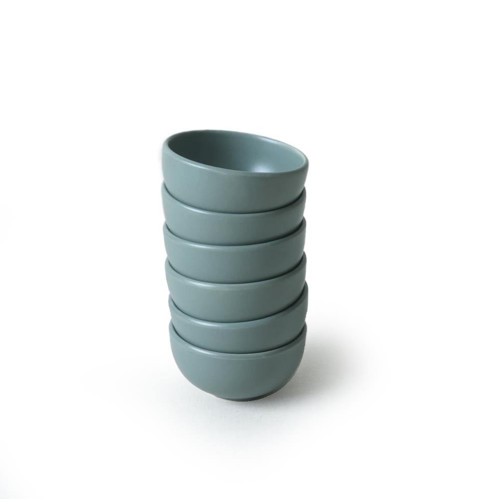 Mat Yeşil Bulut Mini Çerezlik / Sosluk 8 Cm 6 Adet 322