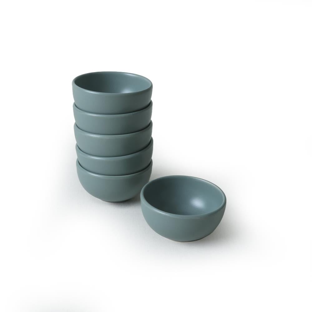 Mat Yeşil Bulut Mini Çerezlik / Sosluk 8 Cm 6 Adet 322