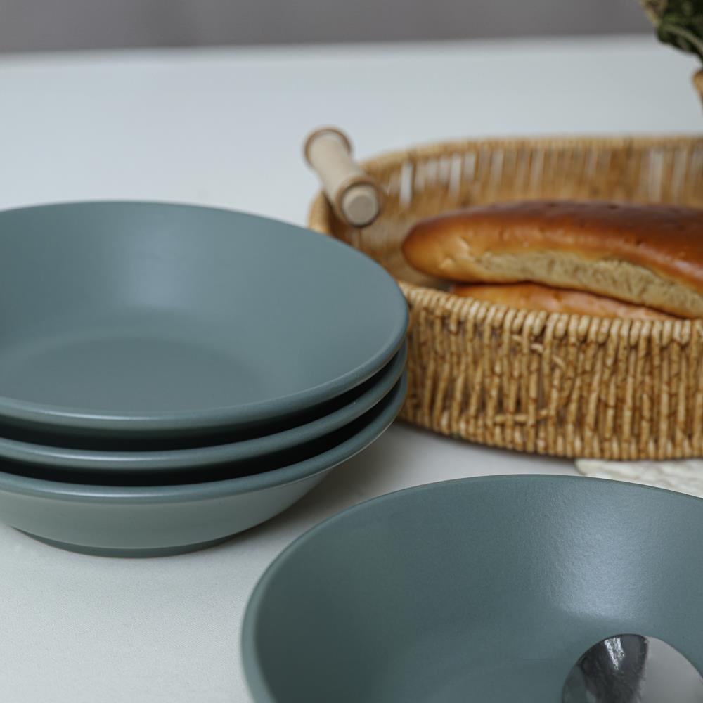 Mat Yeşil Hitit Yemek Tabağı 18 Cm 6 Adet 322