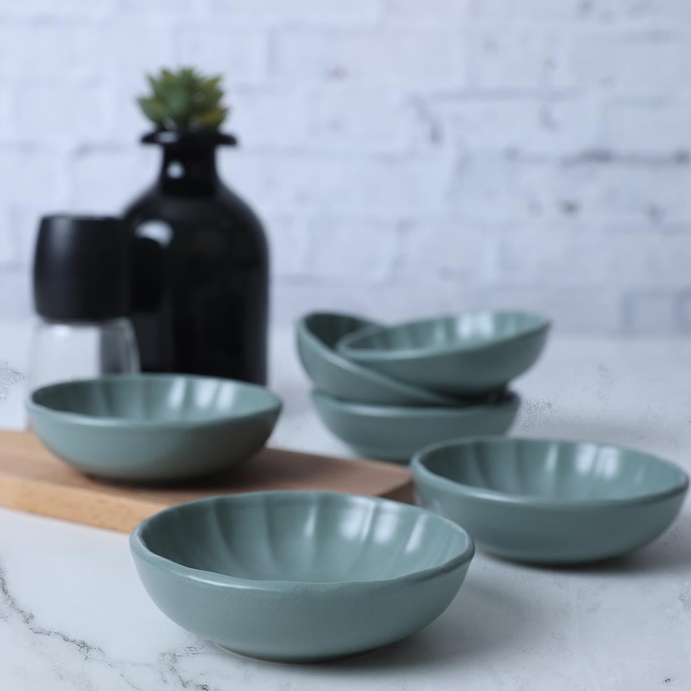 Mat Yeşil Sirius Çerezlik / Sosluk 12 Cm 6 Adet 322