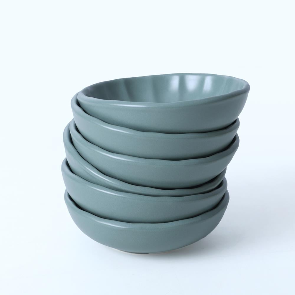 Mat Yeşil Sirius Çerezlik / Sosluk 12 Cm 6 Adet 322