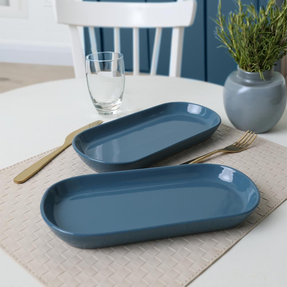 Mavi Noyan Kayık Tabak 26 Cm 2 Adet 407