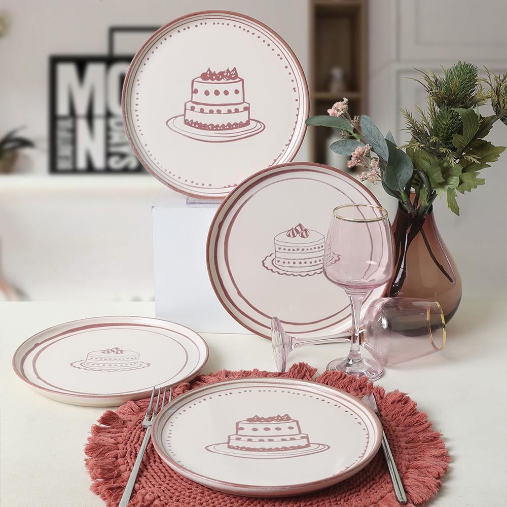 Pink Cake Nordic Pasta Tabağı 22 Cm 4 Adet 22965-66