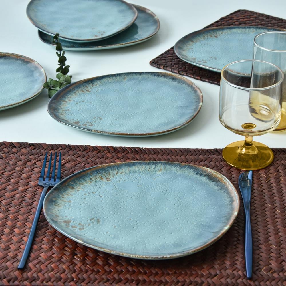 Reaktif Turkuaz Trior Pasta Tabağı 23 Cm 6 Adet 19013