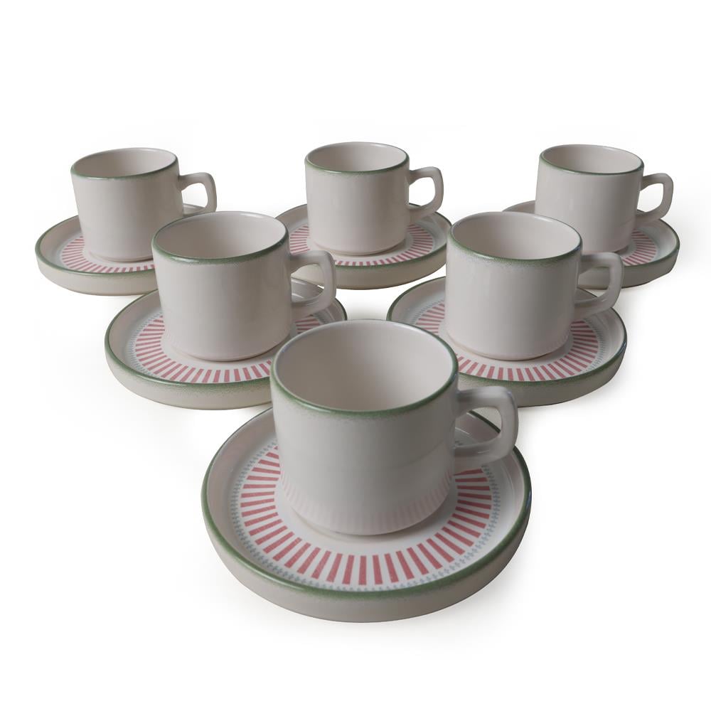 Rose Line Stackable Çay Takımı 12 Parça 6 Kişilik 22910-12