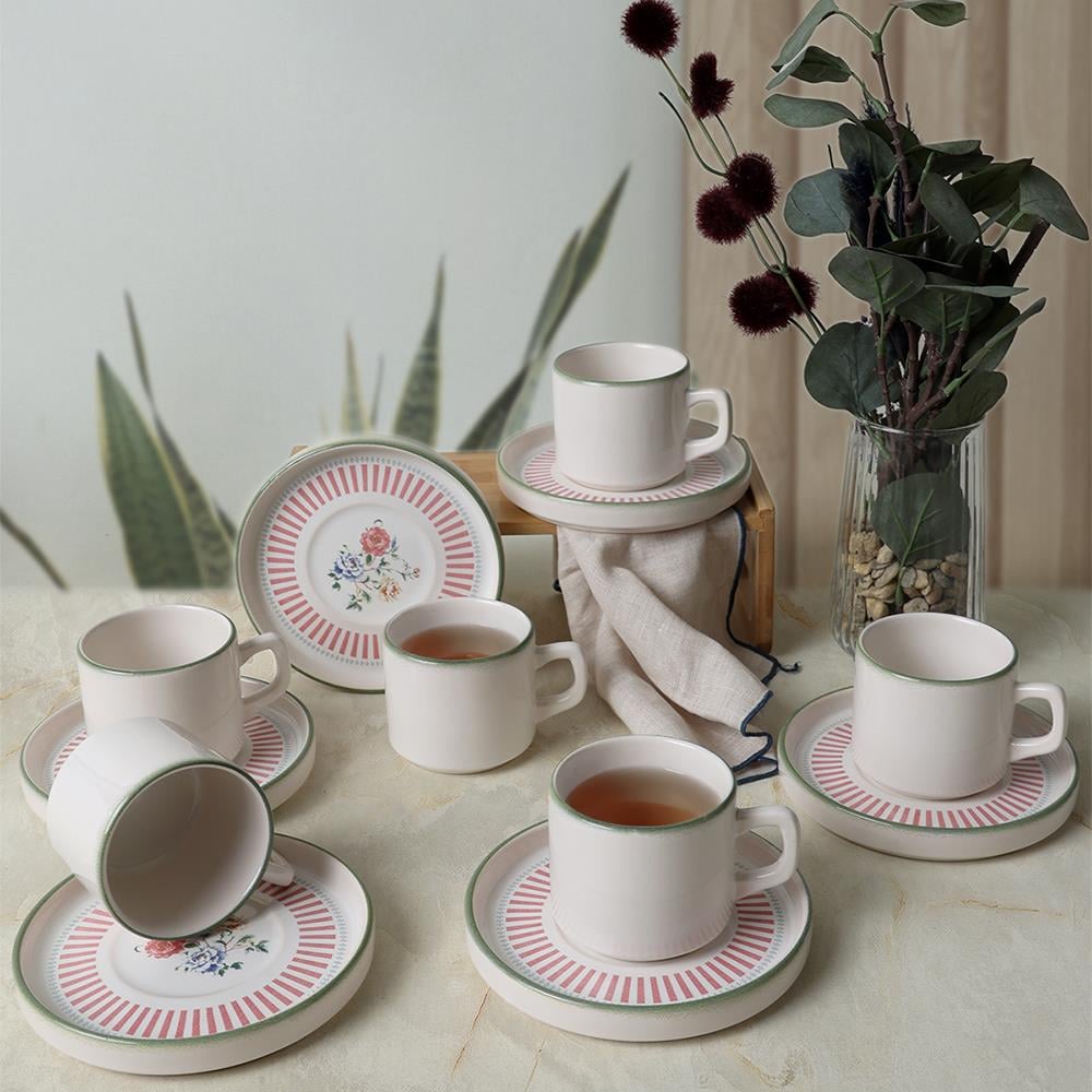 Rose Line Stackable Çay Takımı 12 Parça 6 Kişilik 22910-12