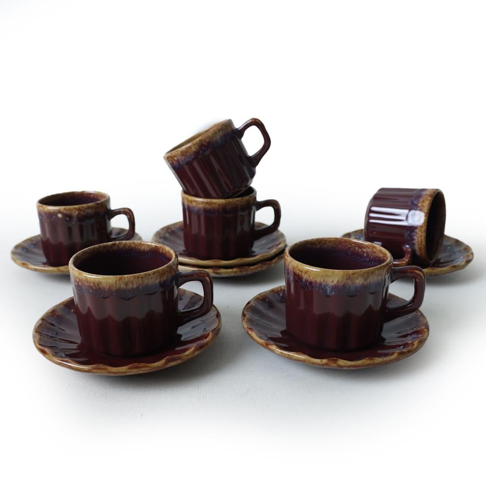 Shizen Mürdüm Sirius Çay Takımı 12 Parça 6 Kişilik Q45