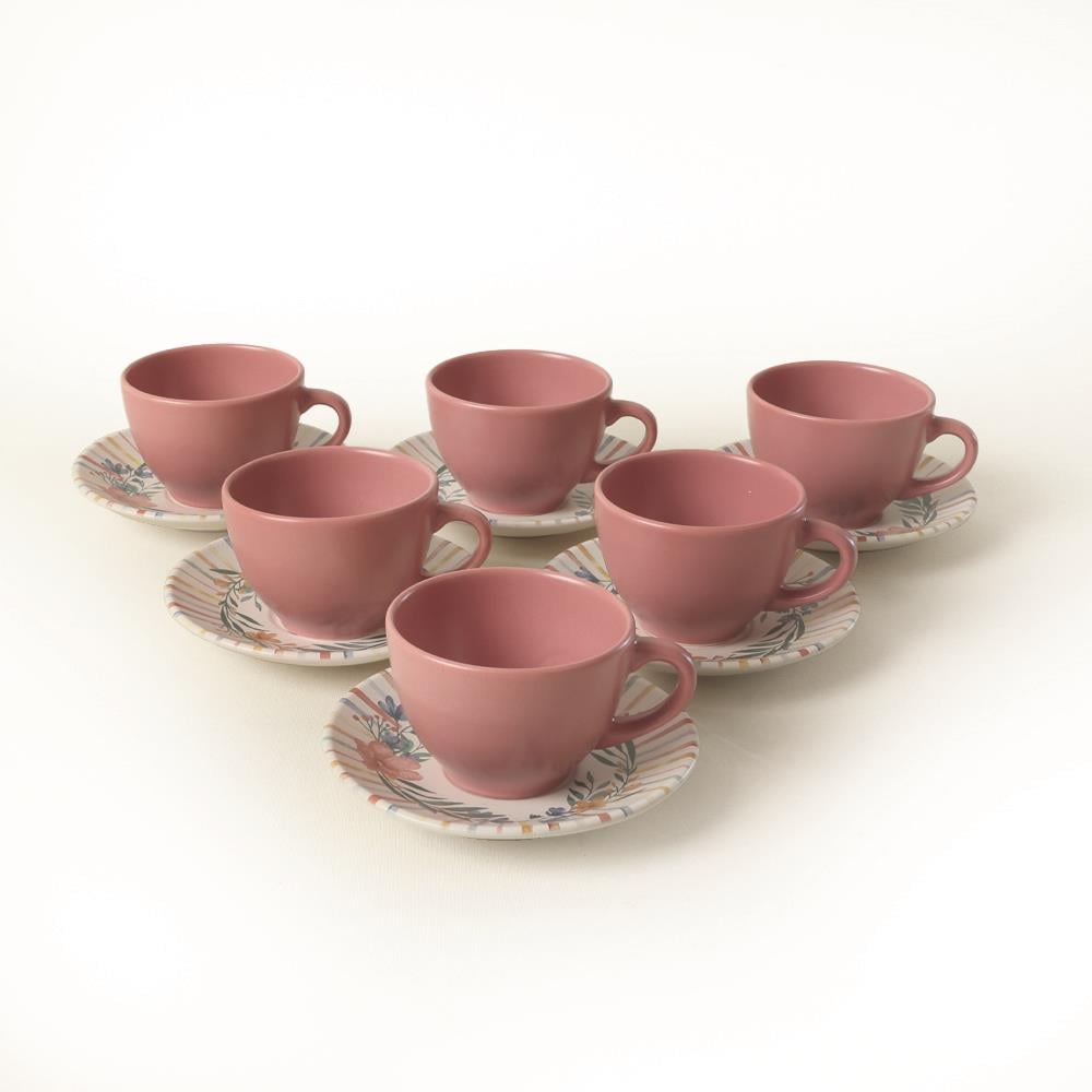 Soft Flowers Kera Çay Takımı 12 Parça 6 Kişilik 22322