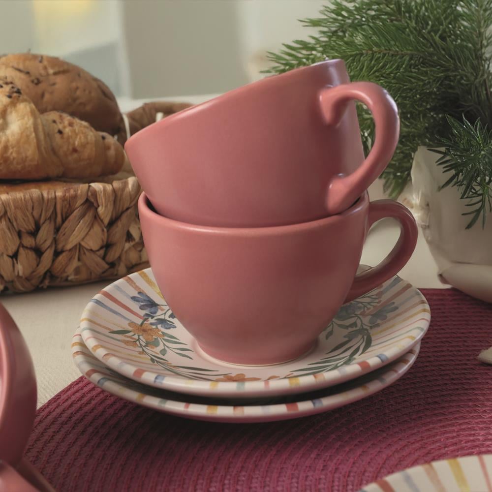 Soft Flowers Kera Çay Takımı 12 Parça 6 Kişilik 22322
