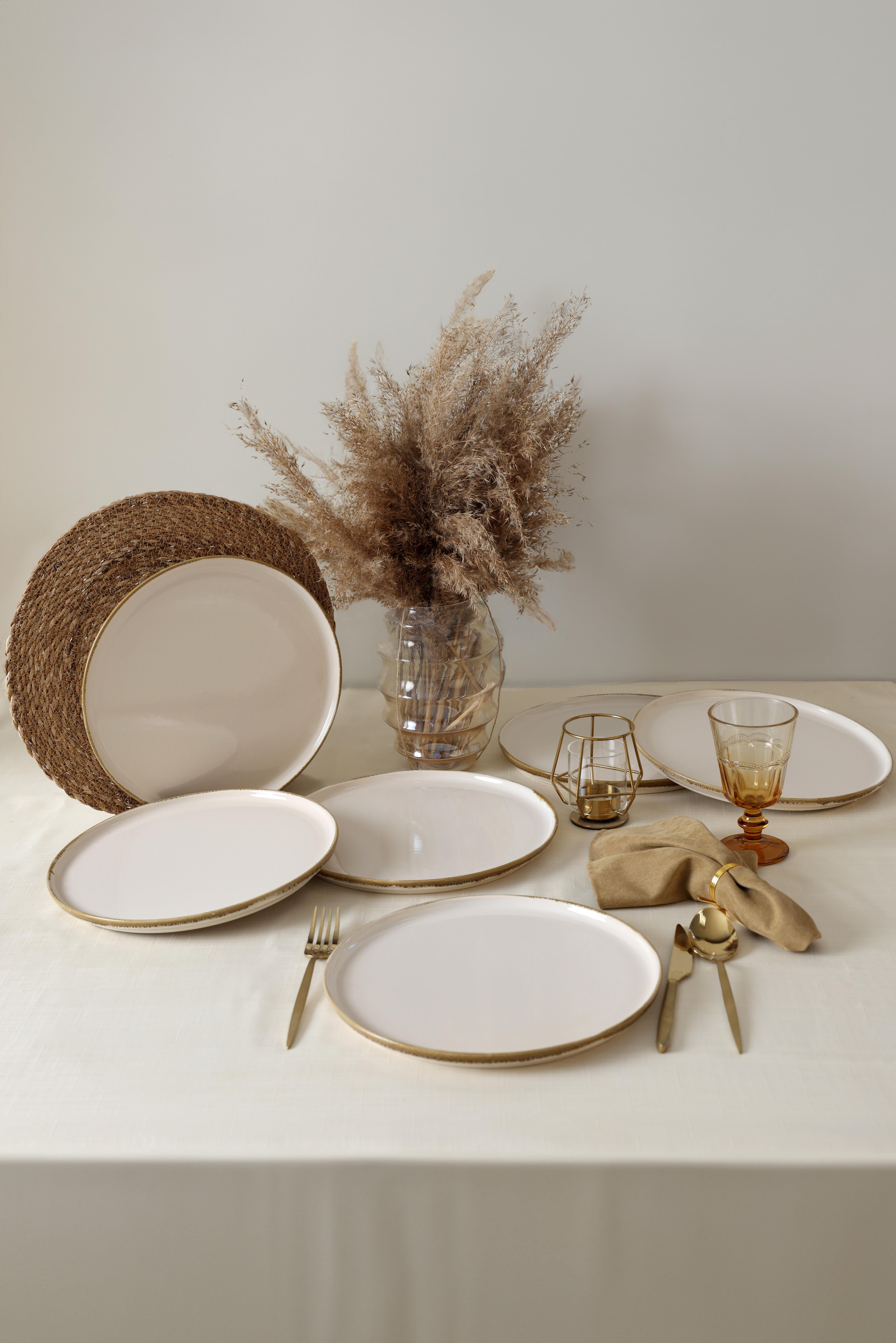 Straw Nordıc Servis Tabağı 28 Cm 6 Adet