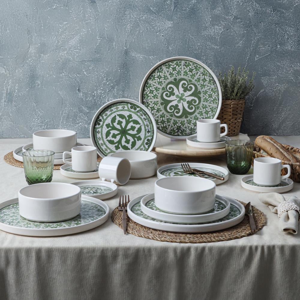 Timeless Green Stackable Yemek / Kahvaltı Takımı 20 Parça 4 Kişilik 21974-75
