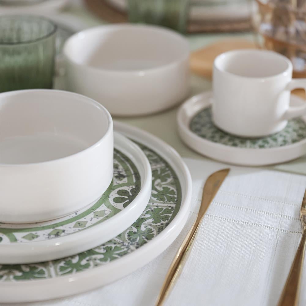 Timeless Green Stackable Yemek / Kahvaltı Takımı 20 Parça 4 Kişilik 21974-75
