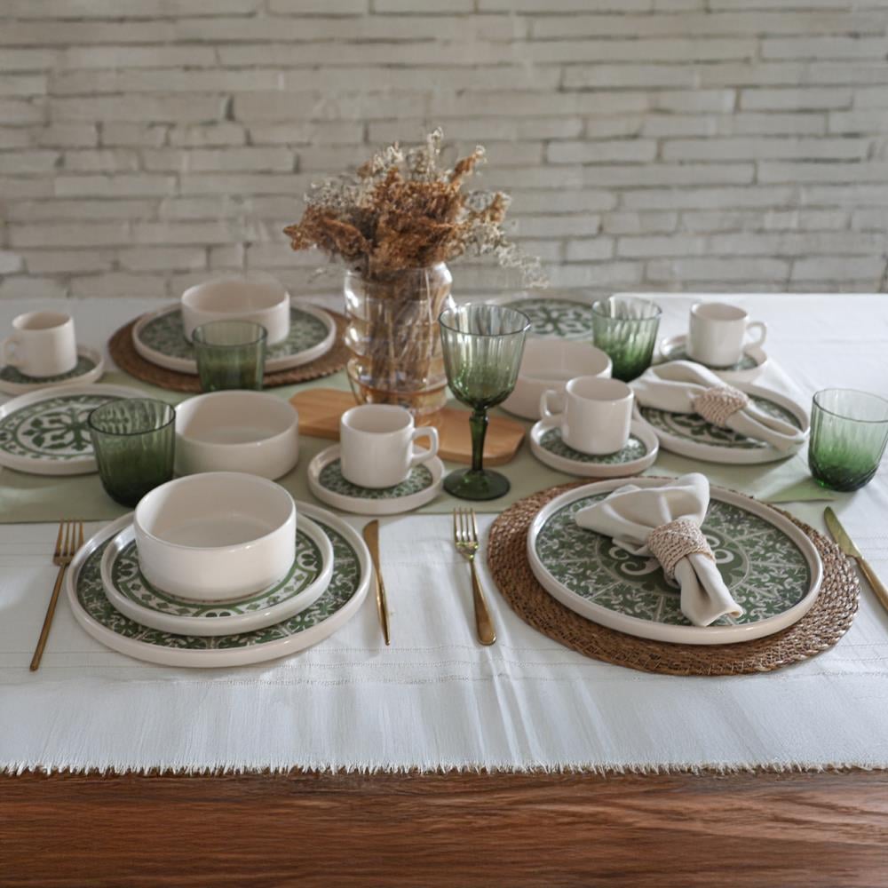 Timeless Green Stackable Yemek / Kahvaltı Takımı 20 Parça 4 Kişilik 21974-75