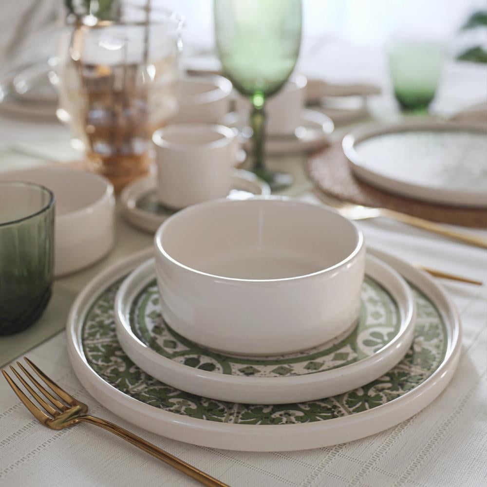 Timeless Green Stackable Yemek / Kahvaltı Takımı 20 Parça 4 Kişilik 21974-75