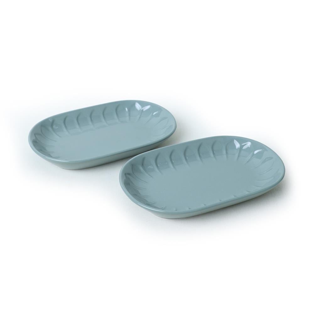 Yeşil Badem Kayık Tabak 25 Cm 2 Adet 326