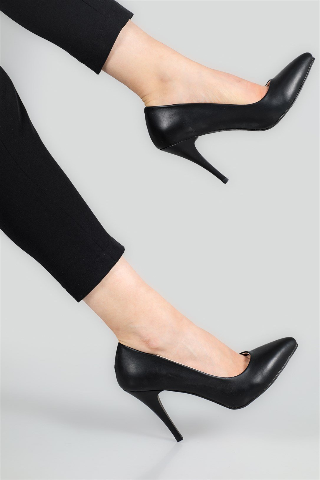 11 Cm Topuklu Stiletto Siyah Kadın Ayakkabı Sitare 09 Kadın Yüksek Topuklu Carla Bella C BELLA SR-09-1 Kadın Stiletto