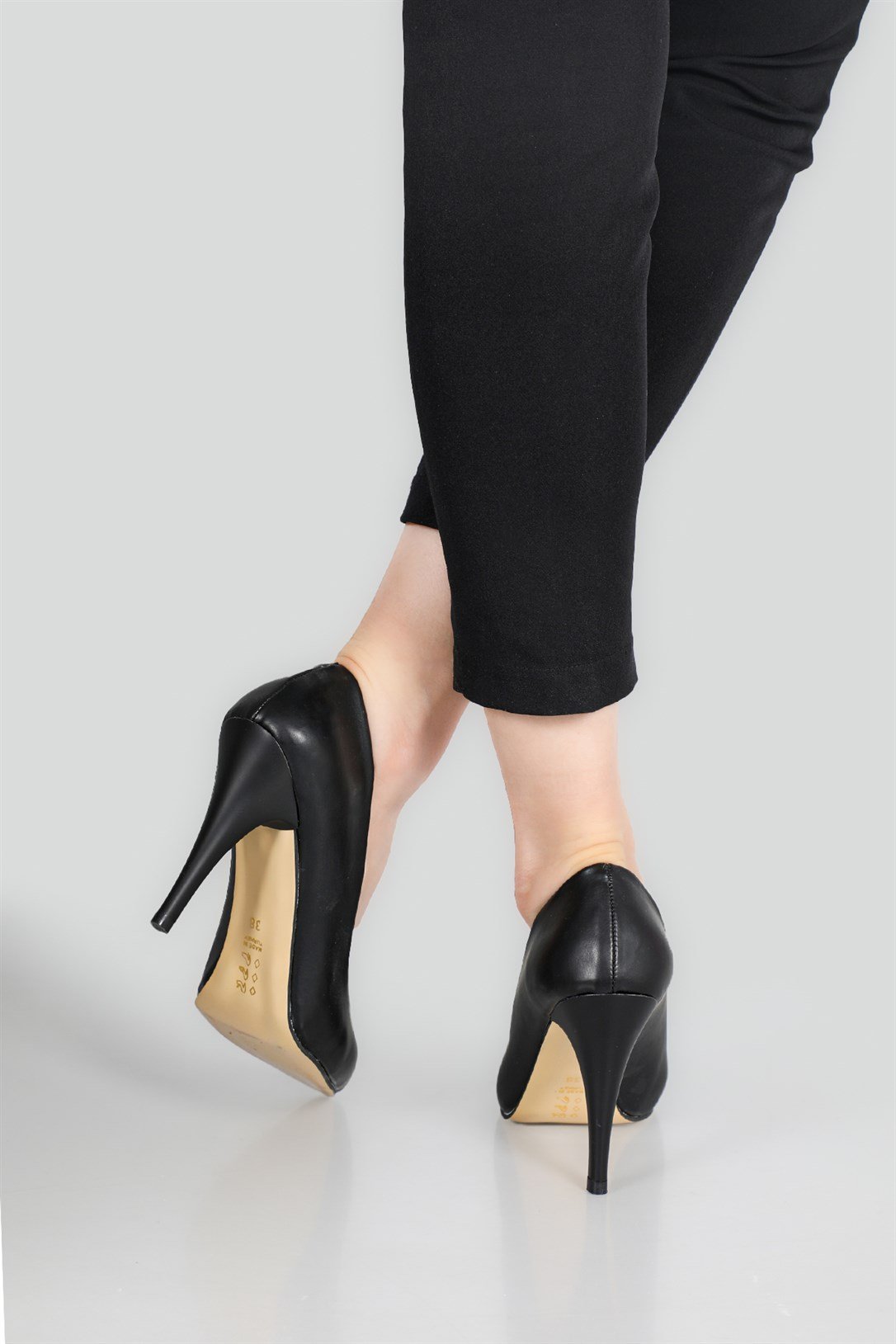 11 Cm Topuklu Stiletto Siyah Kadın Ayakkabı Sitare 09 Kadın Yüksek Topuklu Carla Bella C BELLA SR-09-1 Kadın Stiletto