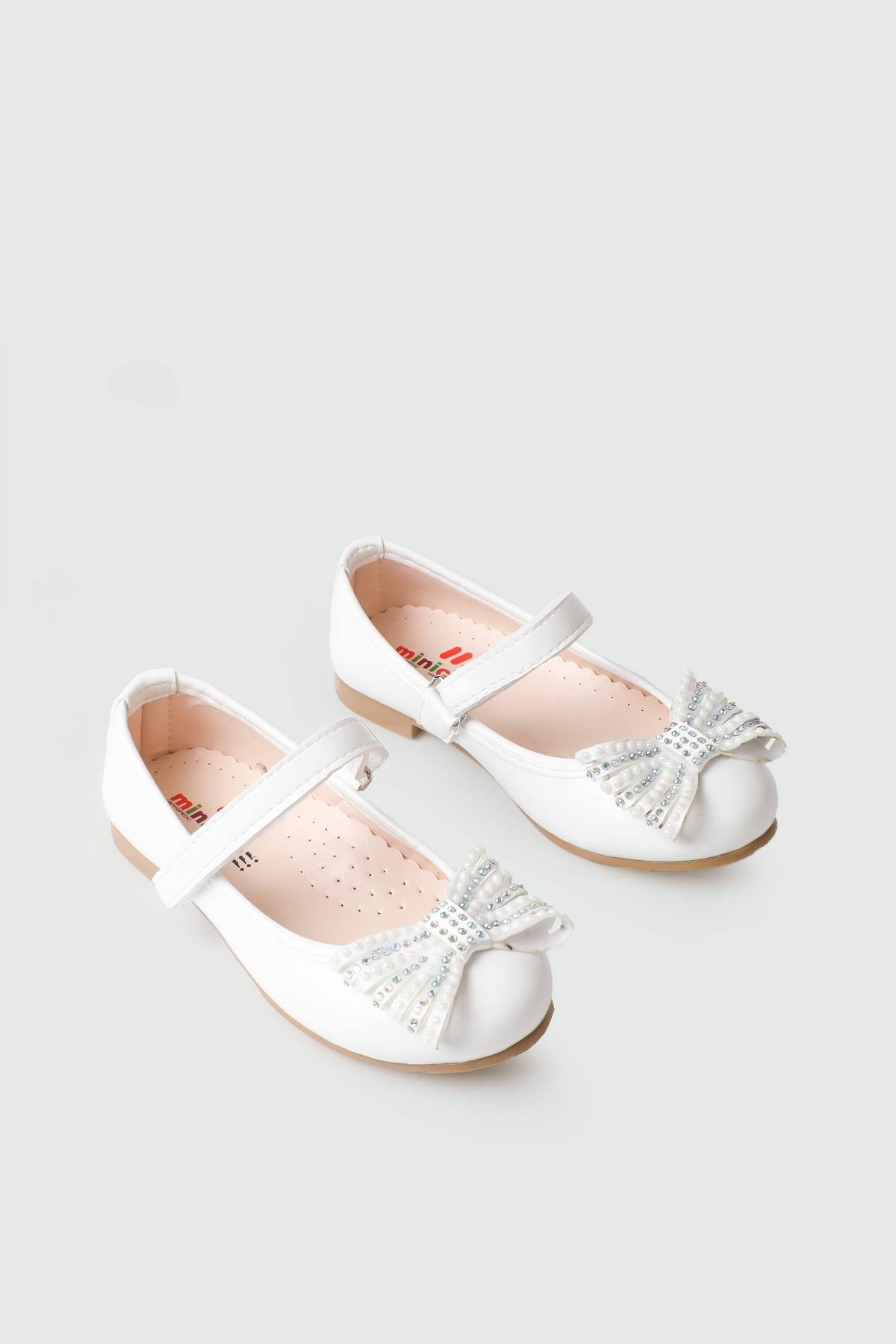 Abiye Babet Beyaz Rugan Çocuk Babet MİNİCAN 8000 Çocuk babet Varkan Minican 25Y-8000 PATİK