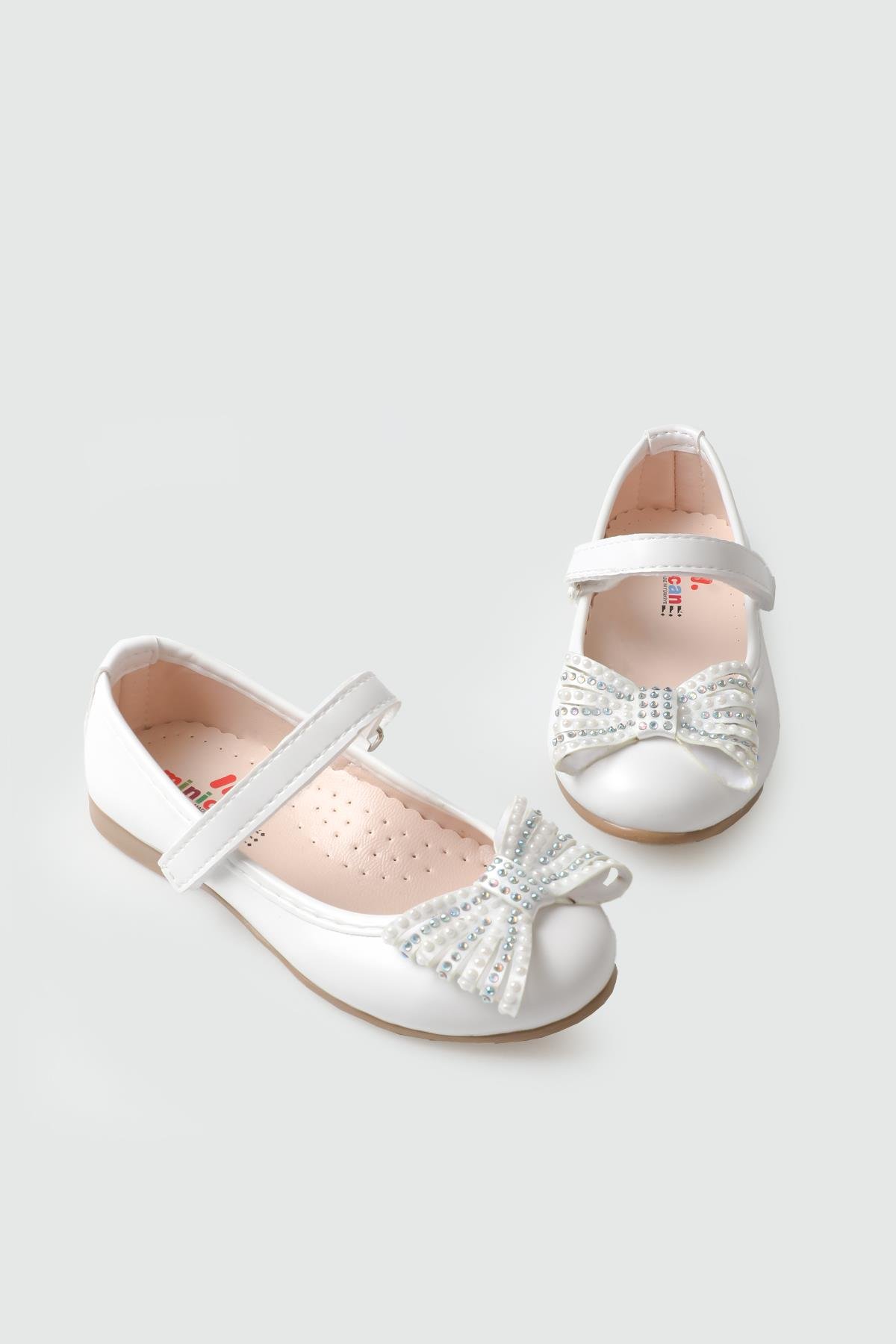 Abiye Babet Beyaz Rugan Çocuk Babet MİNİCAN 8000 Çocuk babet Varkan Minican 25Y-8000 PATİK