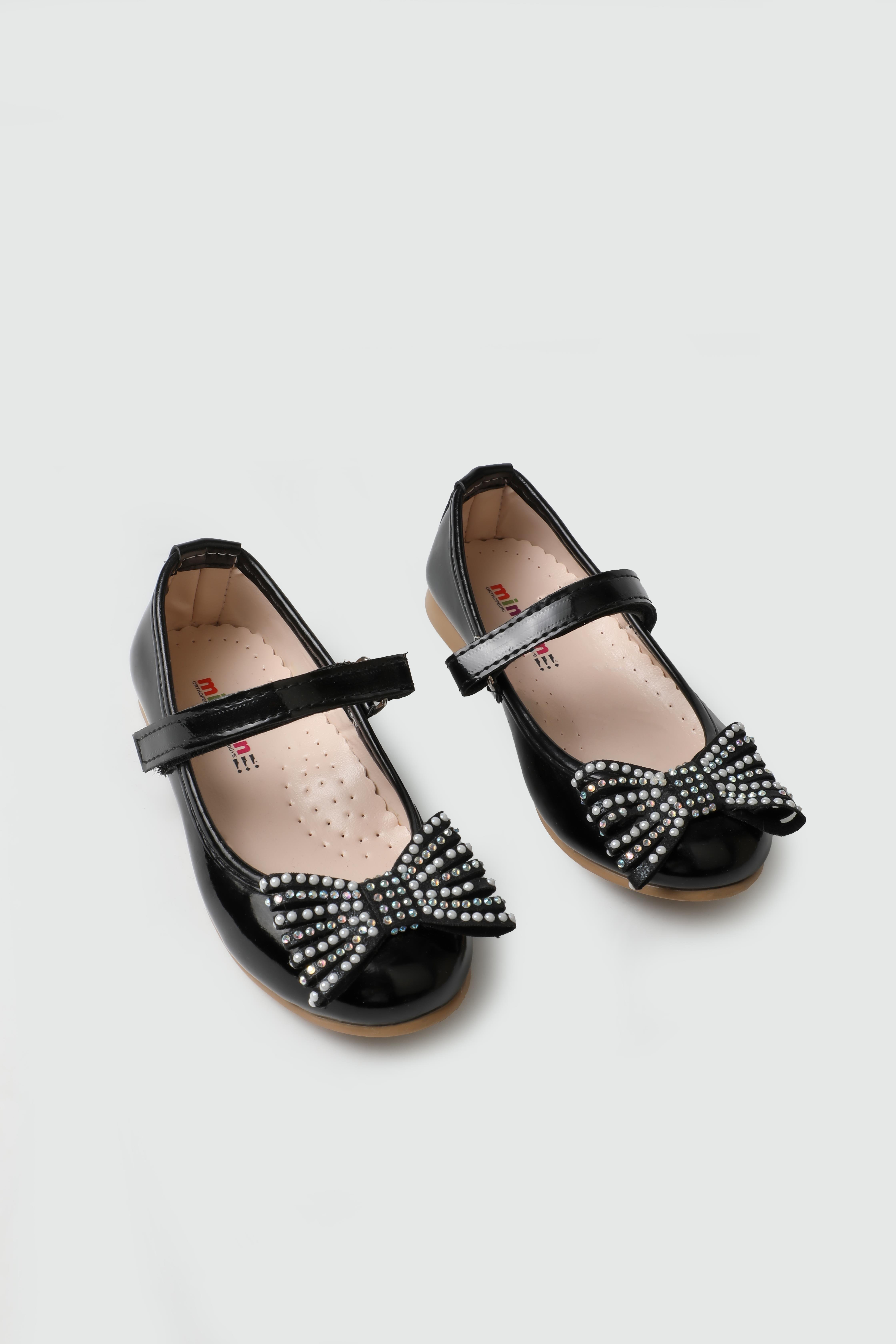 Abiye Babet Siyah Rugan Çocuk Babet MİNİCAN 8000 Çocuk babet Varkan Minican 25Y-8000 PATİK