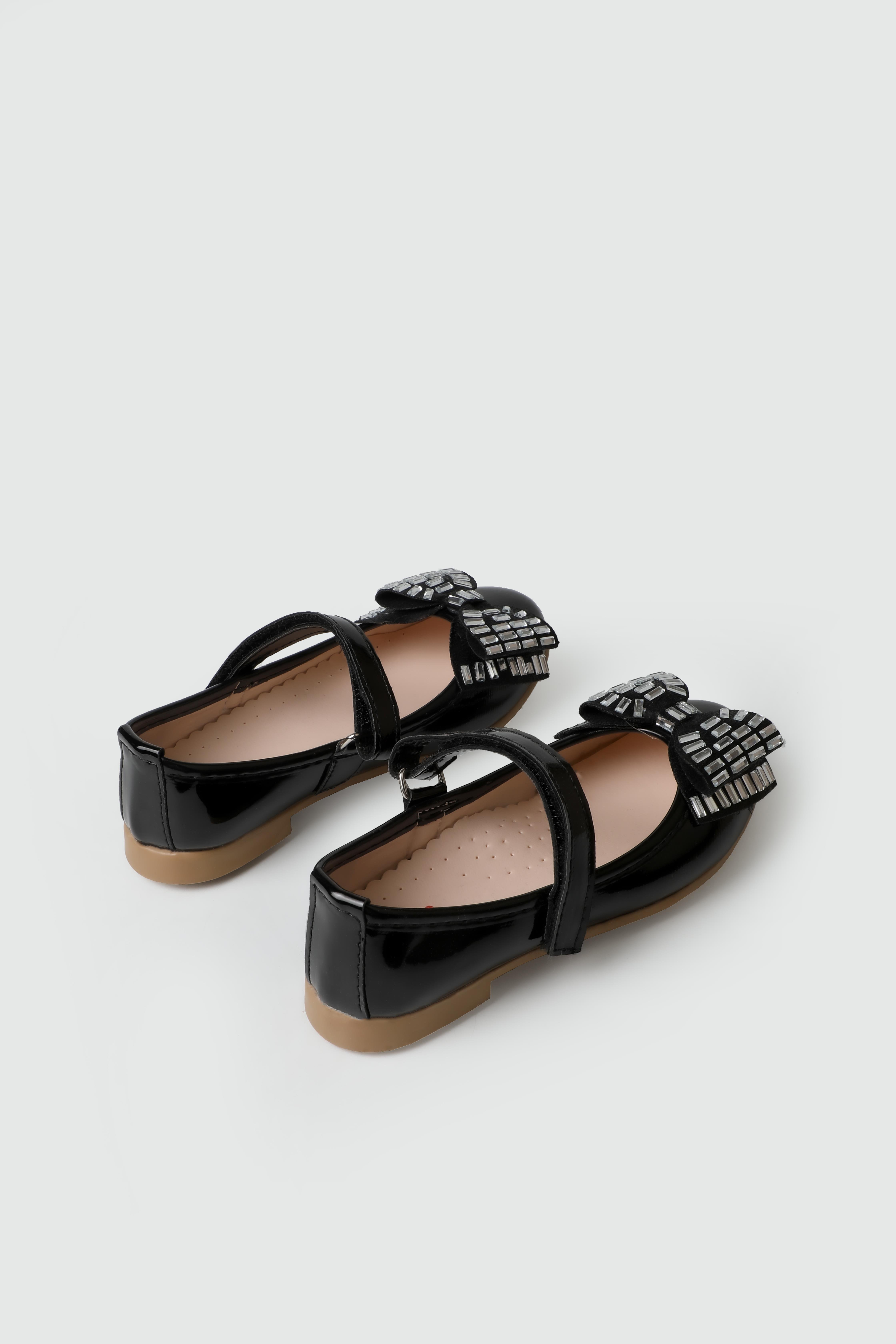 Abiye Babet Siyah Rugan Çocuk Babet MİNİCAN 10009 Çocuk babet Varkan Minican 25Y-10009 Patik