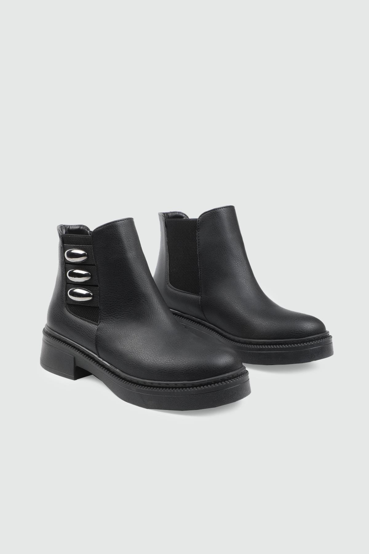 Alçak Kalın Topuklu Siyah Kadın Ayakkabı KJ-816 Kadın Alçak Topuklu MyBella My Bella 25K KJ-816 Kadın 25K