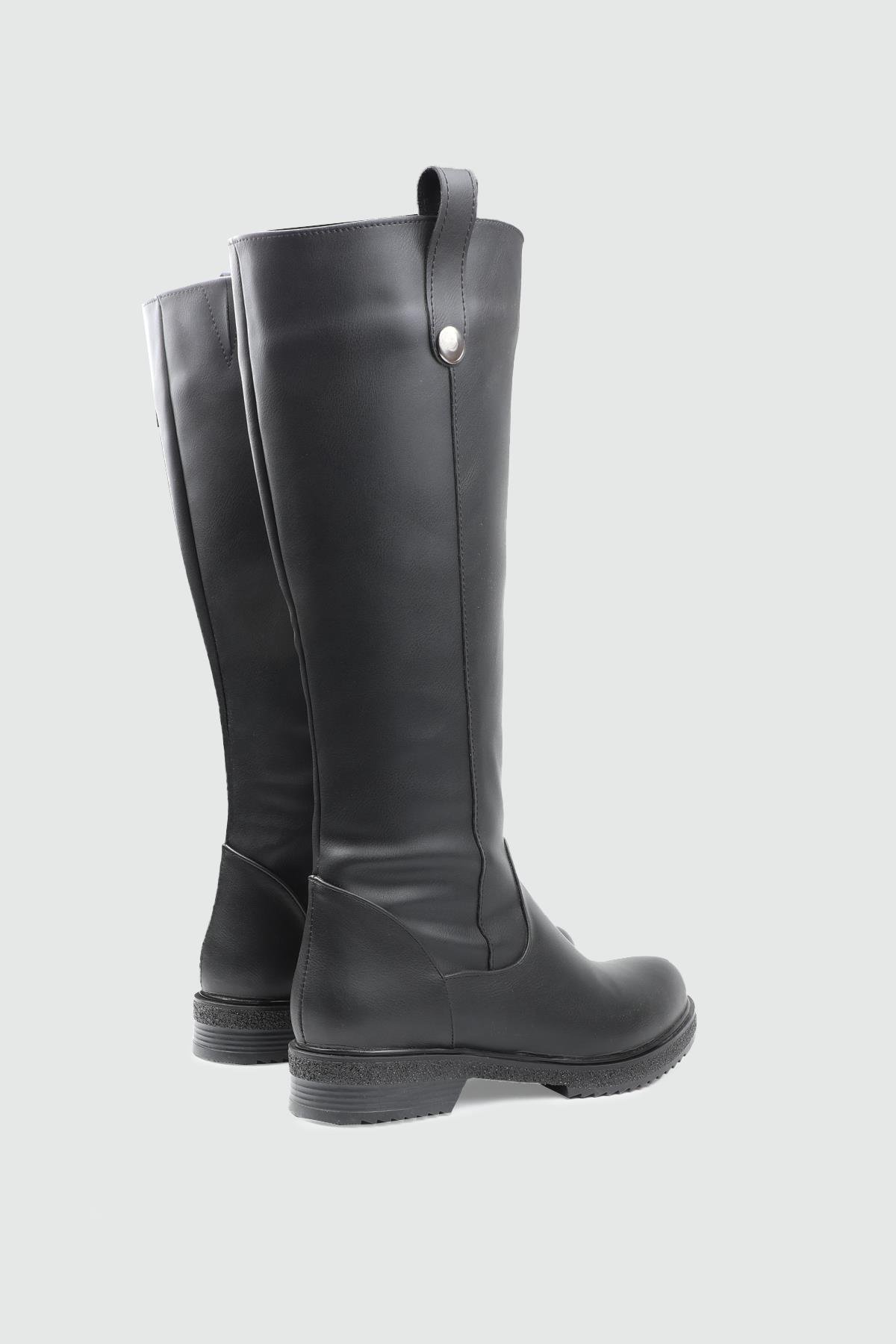 Alçak Topuklu Çizme Siyah Kadın Çizme MY BELLA FHM-1425 Kadın Çizme MyBella MY BELLA FHM-1425 KADIN 25K