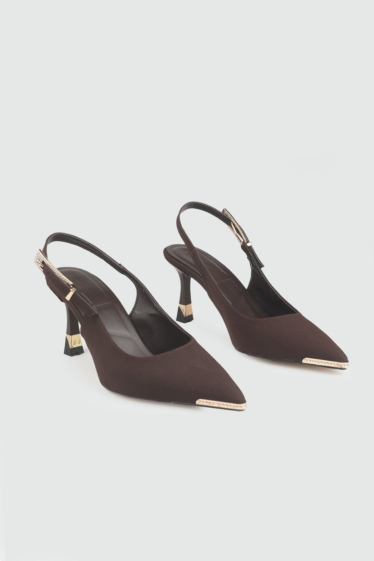arkası açık topuklu Kahve Zara Kadın Topuklu MY BELLA MHÇ-074 Kadın Stiletto MY BELLA My Bella TLT-101 Kadın 26Y