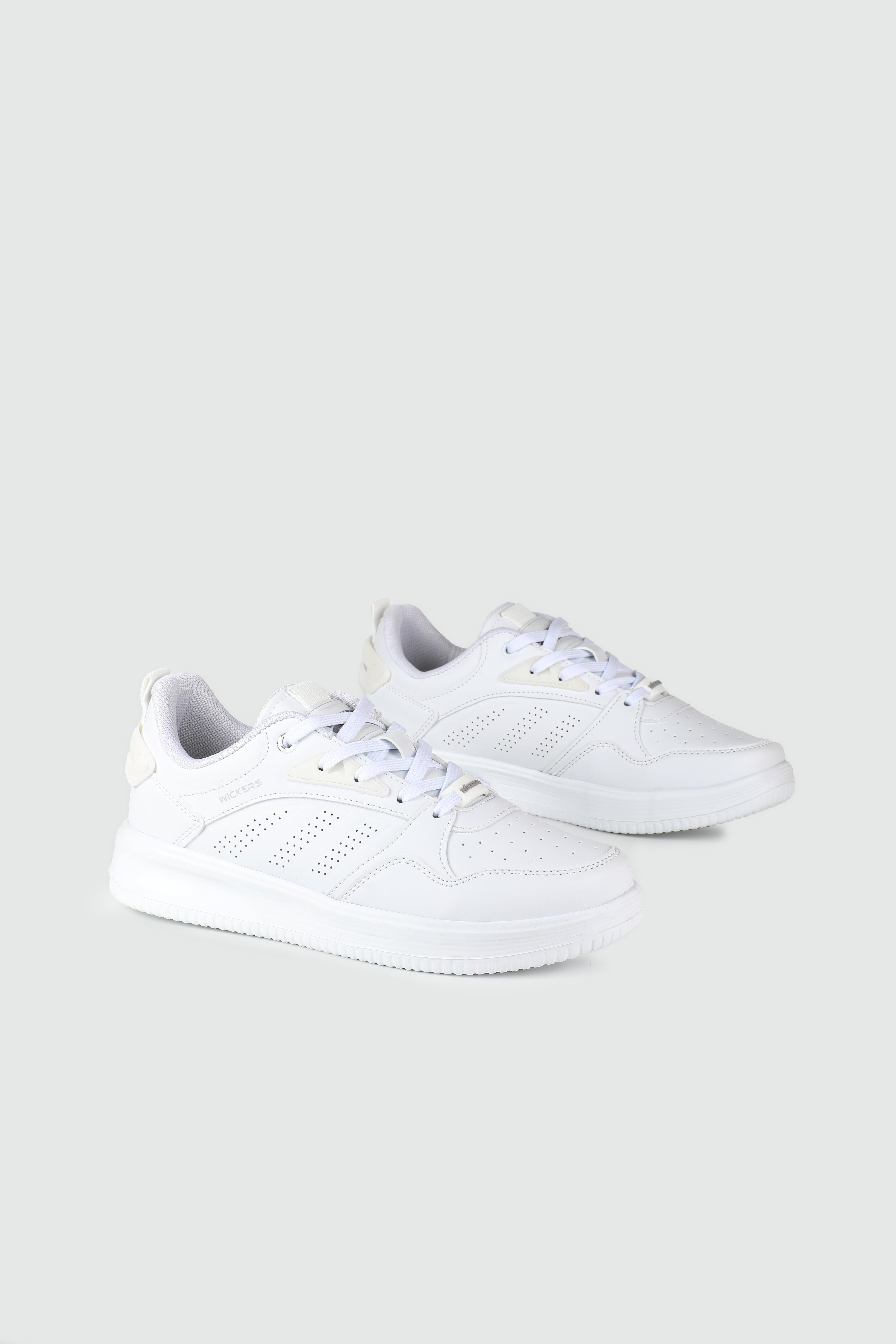 Bağcıklı Rahat Beyaz Gümüş Unisex Spor Ayakkabı 2693 Unisex Sneaker Wickers WİCKERS 2693 Unisex 24K