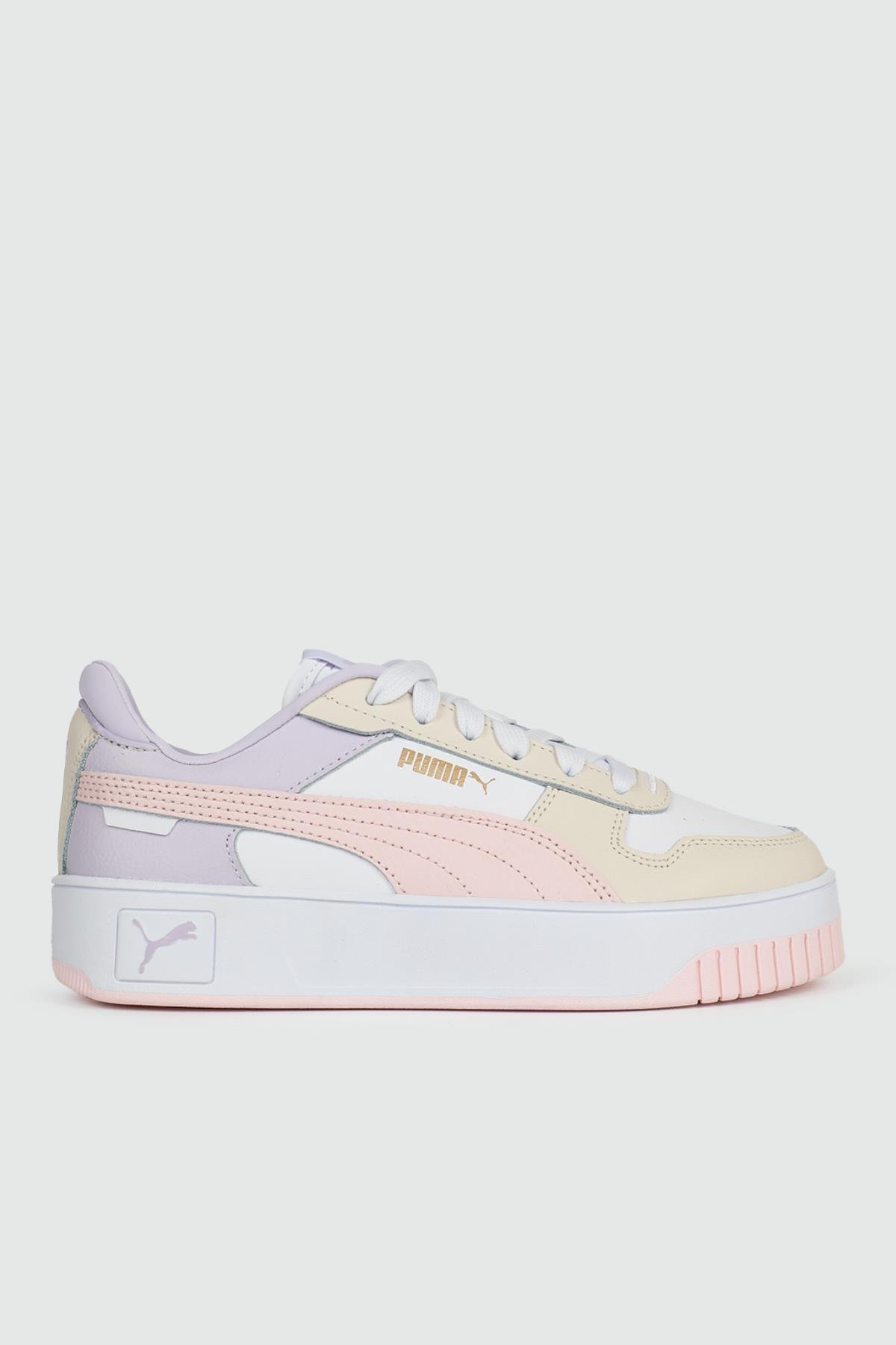 Bağcıklı Rahat PUMA White-Frosty Pink-Alpine Snow Kadın Spor Ayakkabı 38939010 Kadın Günlük Spor Ayakkabı Puma 38939010