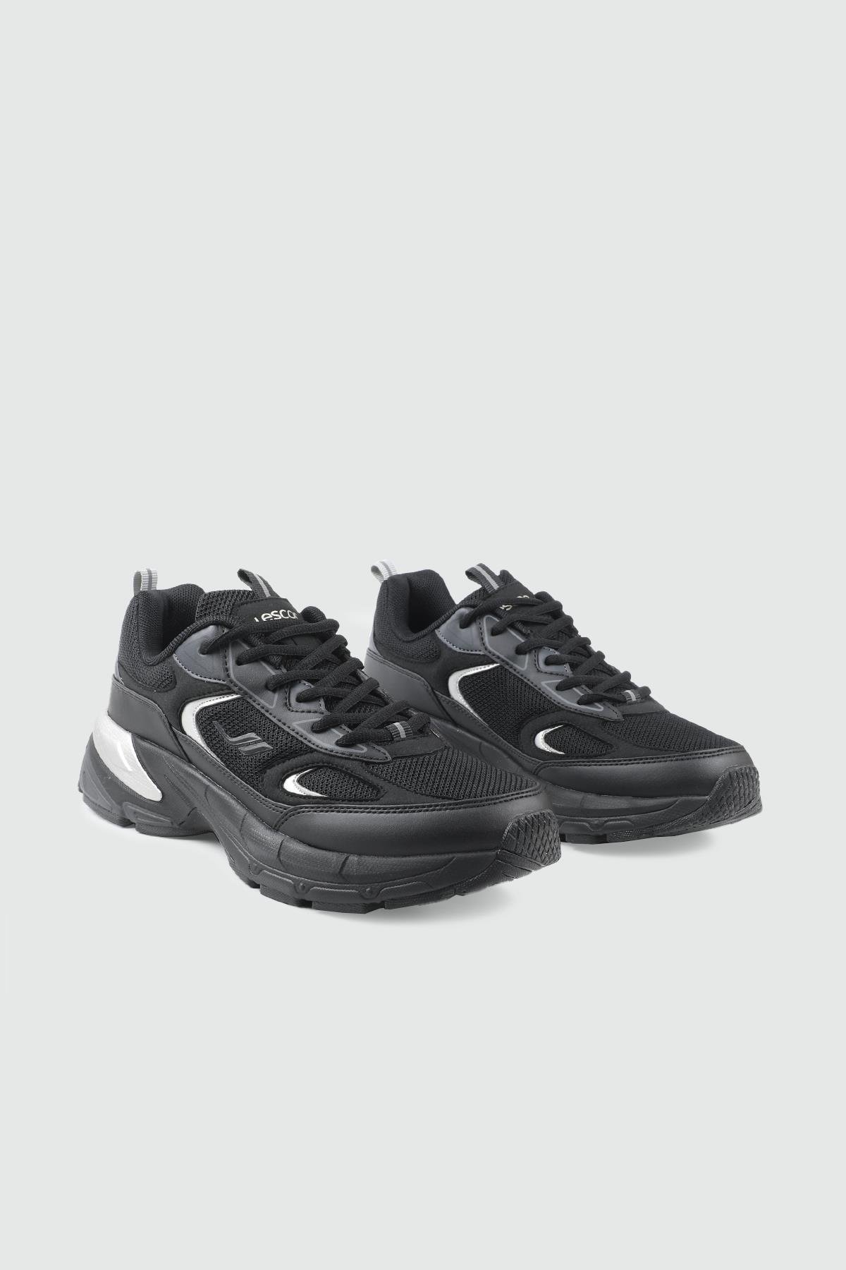 Bağcıklı Rahat Siyah Erkek Spor Ayakkabı LESCON NEWTON 2 EASYSTEP SPOR Kategorisiz Lescon LESCON NEWTON 2 EASYSTEP SPOR