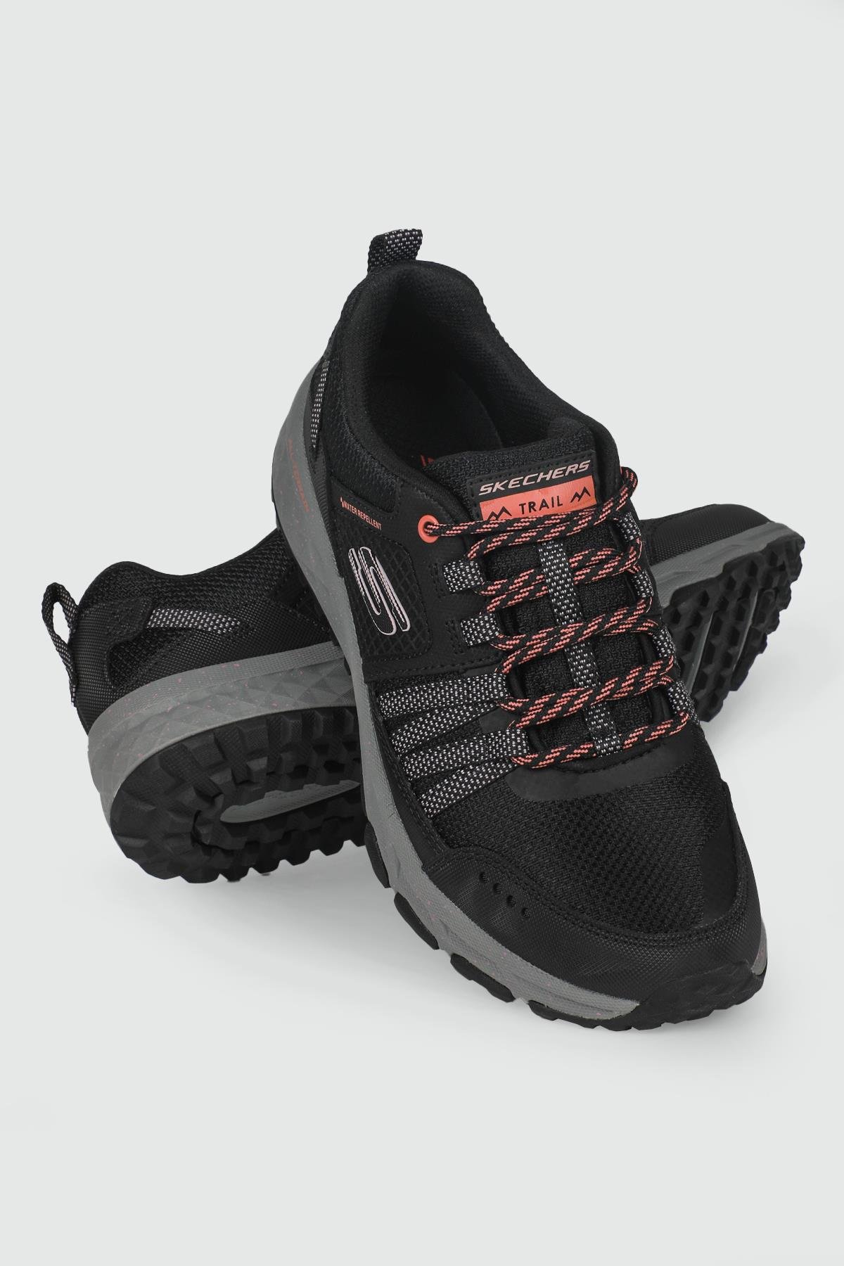 Bağcıklı Rahat Siyah Gri Kadın Spor Ayakkabı ESCAPE PLAN 180061 Kadın Günlük Spor Ayakkabı Skechers SKECHERS 180061 ESCAPE