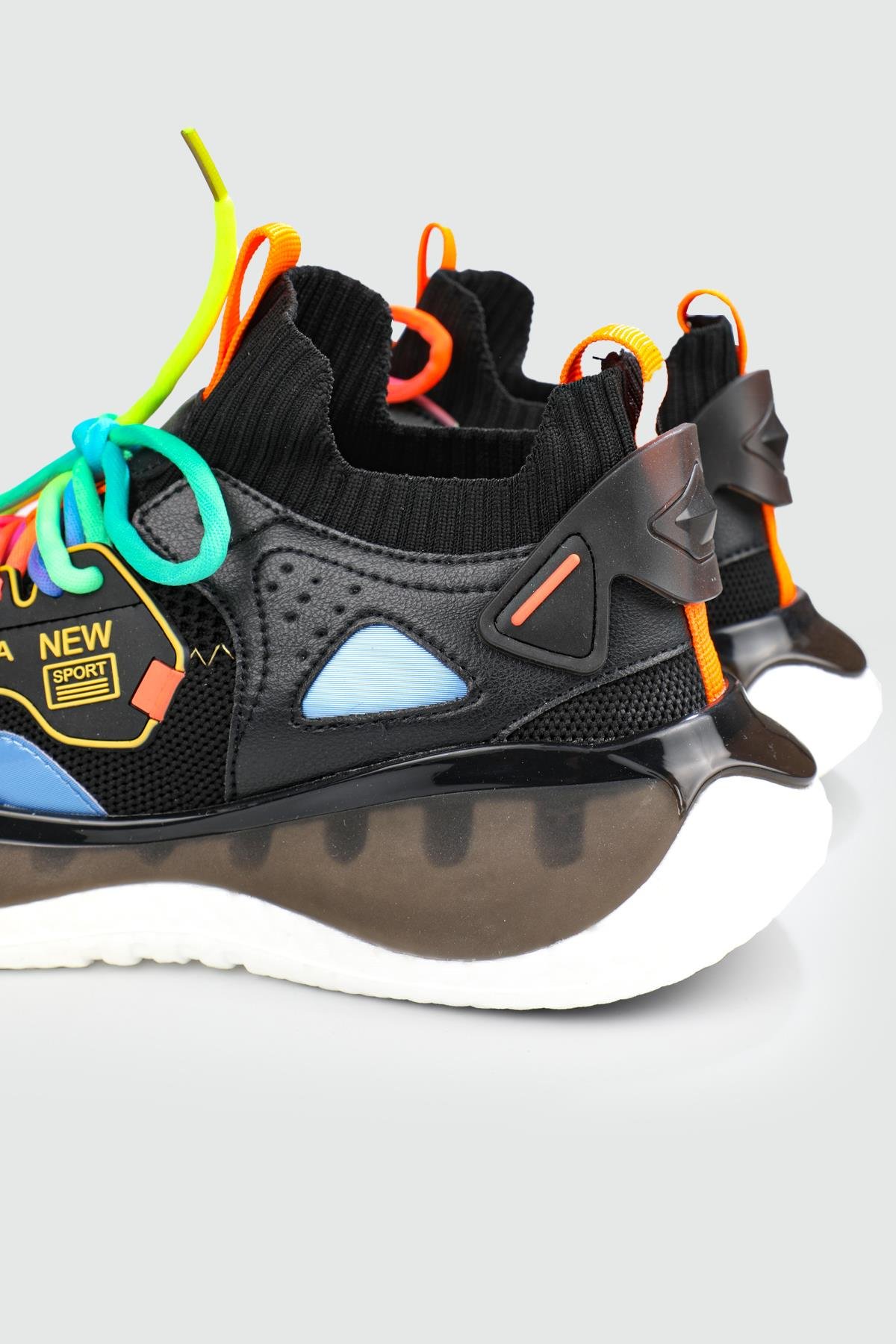 Bağcıklı Rahat Siyah Kadın Spor Ayakkabı GJ433-7 Kadın Günlük Spor Ayakkabı Guja GUJA 433-7 Kadın 24Y