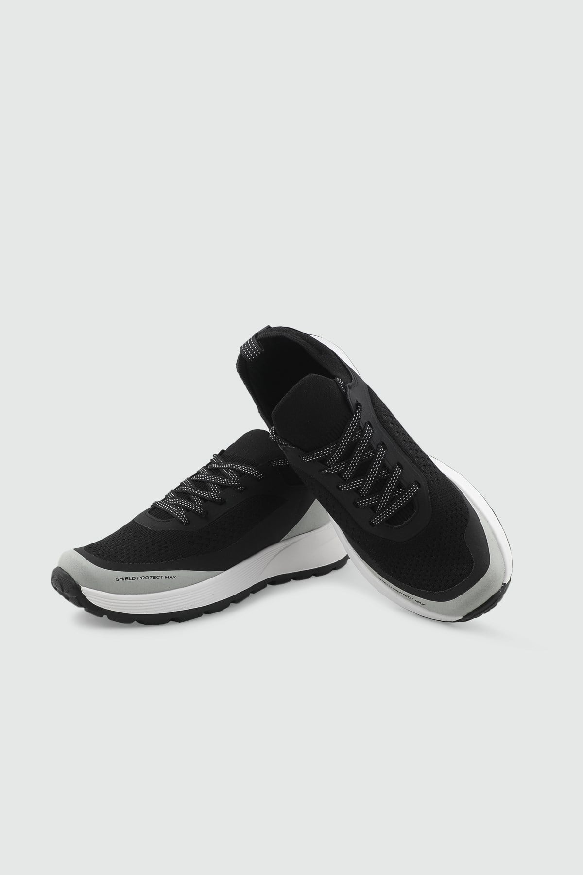 Bağcıklı Spor Siyah Beyaz Erkek Günlük Spor Ayakkabı CAP 21003 Kategorisiz Cap CAP 26Y 21003 MER SPOR